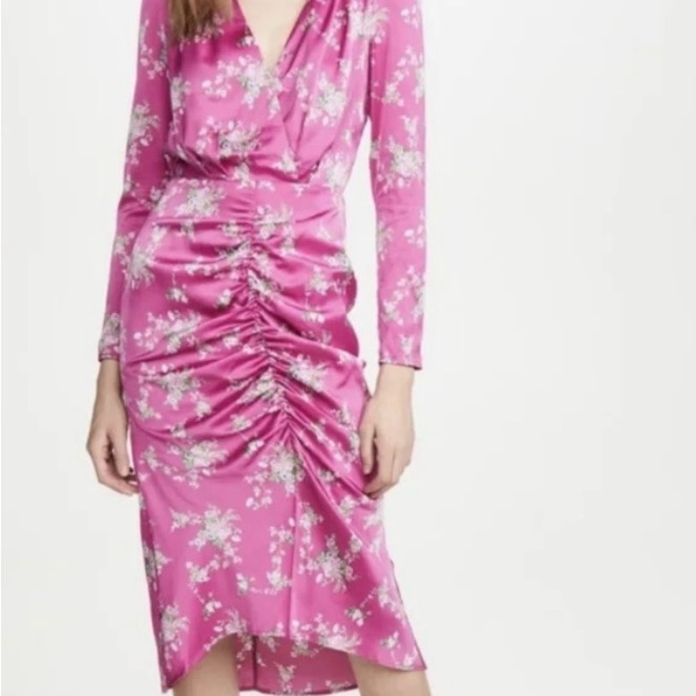 Wayf Pink Floral Long Sleeve Dress Nordstrom